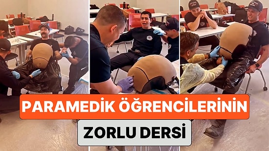 Paramedik Öğrencilerinin Acil Doğuma Müdahale Yöntemlerini Öğrendikleri Ders İzleyenleri Güldürdü