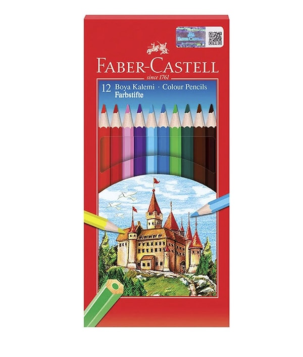 Faber-Castell Kuru Boya 12 Renk Tam Boy