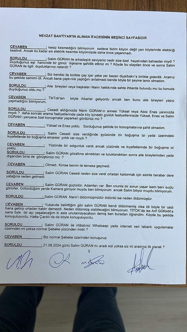 İtirafçının ifadesindeki şu sözler dikkat çekti: "Salim Güran güçlüdür. Adamları var. Onunla bir sorun yaşarsam beni suçlu görürler."