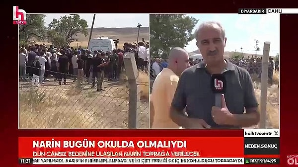 9. Narin’in yakınları otopsi sonrası cenazeyi teslim almak için Adli Tıp Kurumu’na geldiğinde bir kadın, "Gidin yalan konuşun, tamam mı?" diye bağırınca akrabalardan yumruk yemişti. Halk TV muhabiri Ferit Demir olayın aslının başka olduğunu söyledi.