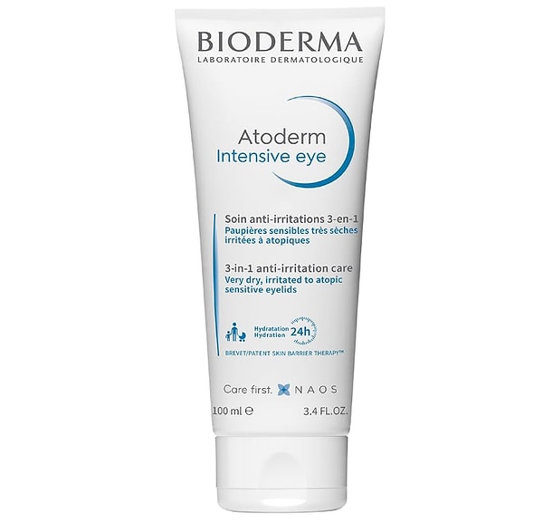 13. Bioderma Atoderm Intensive Eye Kuru ve Atopi Eğilimli Göz Çevresi için Hyalüronik Asit İçeren Temizleyici ve Bakım Kremi