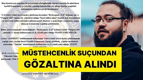 Antalya Emniyet Müdürlüğü Duyurdu: 'Müstehcen' Paylaşımları Nedeniyle Jahrein Gözaltına Alındı