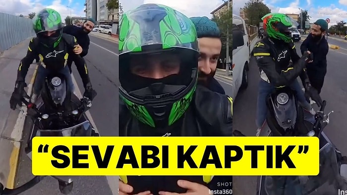 Namaza Geç Kalan Adamı Camiye Yetiştiren Motorcu: "Sevabı Kaptık"