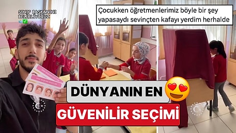 Muş'ta Bir Okulda Gerçekleştirilen Her Detayın Düşünüldüğü Sınıf Başkanlığı Seçimi Kalpleri Isıttı