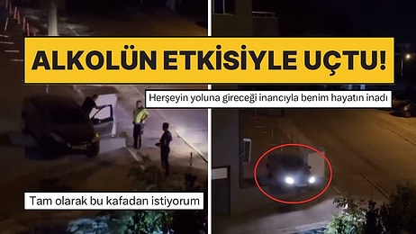 Bahçe Duvarında Asılı Kalan Alkollü Sürücü Trafikte Olduğunu Sanarak Aracı Sürmeye Devam Etti