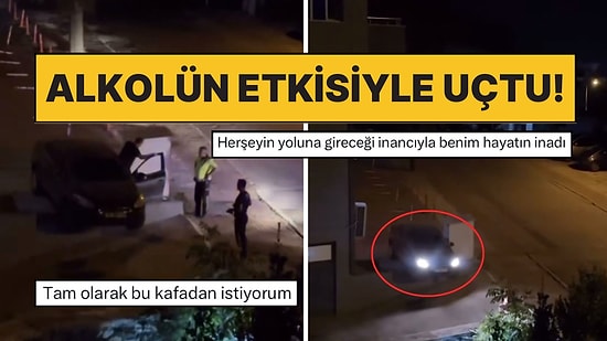 Bahçe Duvarında Asılı Kalan Alkollü Sürücü Trafikte Olduğunu Sanarak Aracı Sürmeye Devam Etti