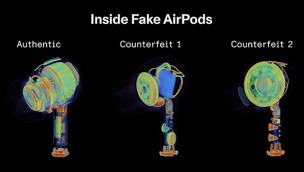 Hatırlarsanız, orijinal Apple AirPods Pro ile replika versiyonlar arasındaki farklar ve sağlık açısından bir hayli riskli olan detaylar X-Ray görüntüleri ile ortaya çıkmıştı!