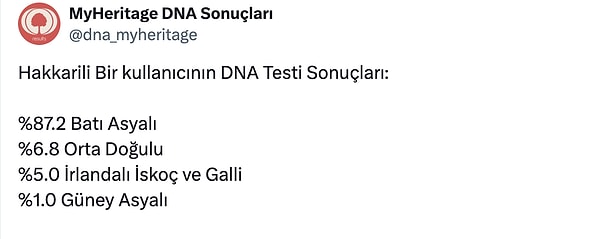 3. Hakkarili kullanıcıdan %5.0 İrlandalı İskoç ve Galli geni bile çıktı.