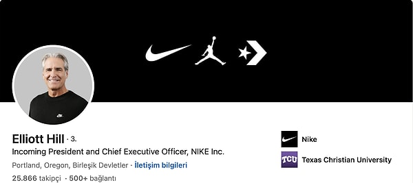 Hill, bugün geldiği noktayı ise "Nike her zaman benim bir parçam olmuştur. Onu daha parlak bir geleceğe taşımaya hazırım. 32 yıl boyunca sektörün en iyileriyle çalışma fırsatı elde ettim..." diyerek özetliyor.