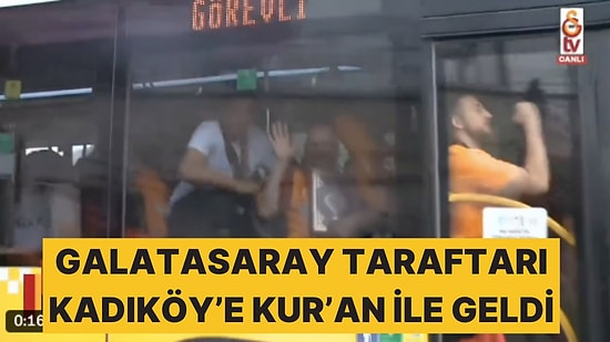 Fenerbahçe - Galatasaray Derbisi Öncesi Bir Taraftar Kur'an ile Kadıköy'e Geldi