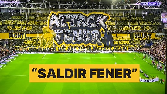 Fenerbahçe Tribünlerinden "Saldır Fener" Koreografisi