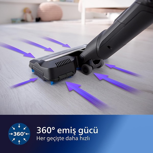 11. Philips XC7040/01 Şarjlı Dik Süpürge