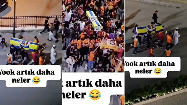 Son olarak Şırnak'ta bir araya gelen Galatasaraylı taraftarlardan oluşan bir grup, Fenerbahçe bayrağına sarılı tabutu omuzlarına alarak şehirde gezdirdi. Kısa sürede büyük bir kalabalığa ulaşan grubun o anları sosyal medyada gündem oldu.