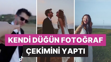 Genç Kadın Düğün Fotoğraf Çekimini Kendi İmkanlarıyla Yaptı: Ortaya Birbirinden Güzel Kareler Çıktı!