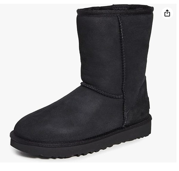 UGG W CLASSIC SHORT II Klasik Bot Kadın BLACK