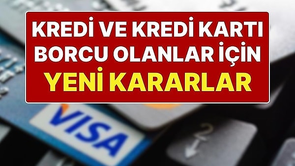 Türkiye Cumhuriyet Merkez Bankası (TCMB) ile Bankacılık Düzenleme ve Denetleme Kurumu (BDDK) tarafından bireysel kredi kartlarına ilişkin eş güdümlü adımlar atıldı.  BDDK, bireysel kredi kartı ve ihtiyaç kredisi borcunu ödeyemeyenler için 60 aya kadar yapılandırma imkanı getirdi.