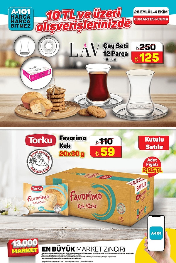 10 TL ve üzeri alışverişinizde;