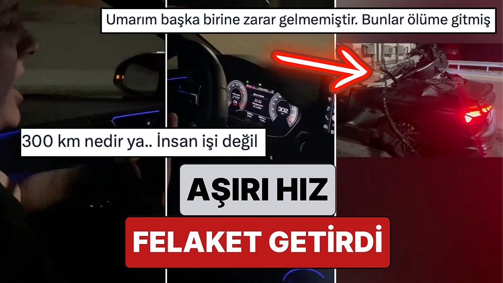 Kaza Anı Kameraya Anbean Yansıdı: İki Genç Aşırı Hız Yaptıkları Anları Kaydederken Feci Bir Kaza Yaptı