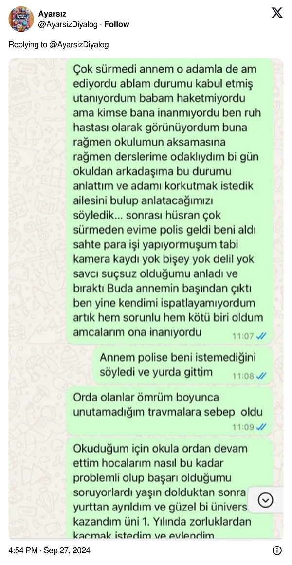 "Annem polise beni istemediğini söyledi" 👇