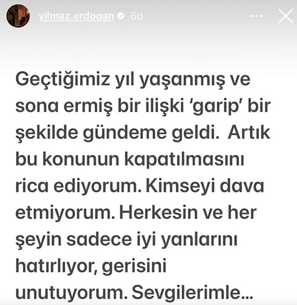 Bunun üzerine sessizliğini "garip ilişki" diyerek bozan usta oyuncunun konunun kapanmasını istemesi Taşkın'ın tepkisini çekmişti.