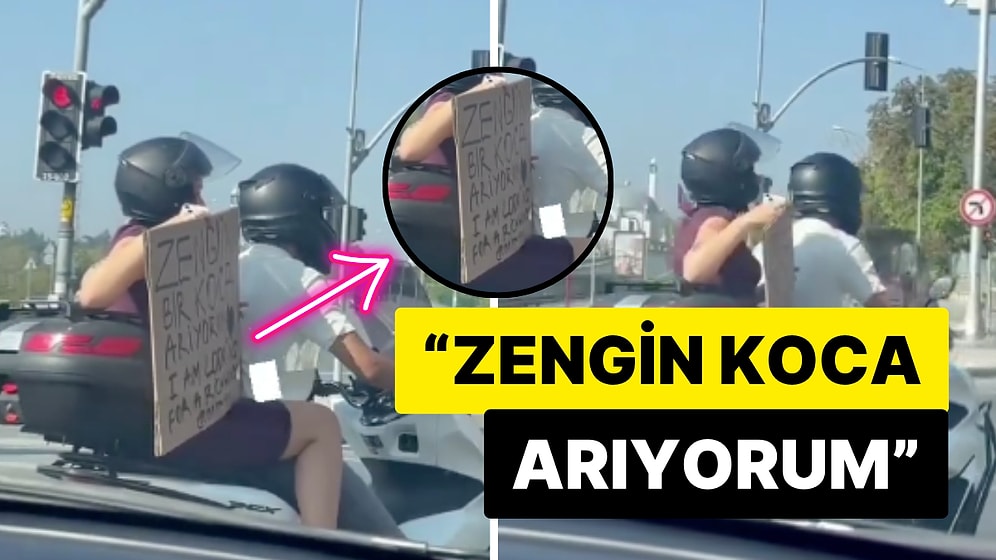 Kısmetini İlginç Bir Yöntemle Bulmaya Çalışan Kadın, Kadıköy’de “Zengin Koca Arıyorum” Pankartıyla Dolaştı