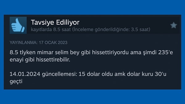 2024'te oyunu almak için altın bozduran var. 🥲