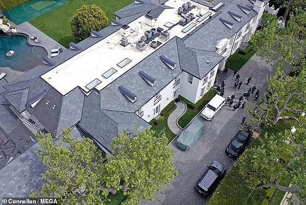 In one of the mansion's bathrooms, authorities reportedly found 1,000 bottles of baby oil, allegedly used during the deviant parties.