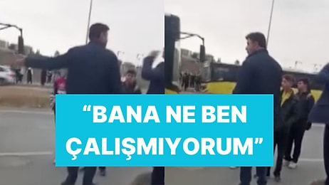 Yolcuya Küsen İETT Şoförü “Bana Ne Ben Çalışmıyorum” Sözleriyle Yolun Ortasında Araçtan İndi