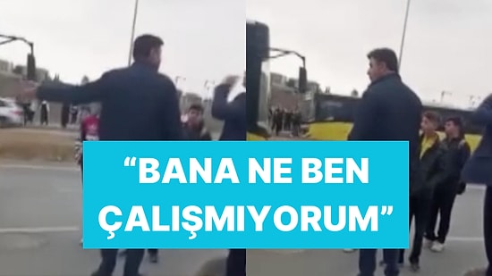 Yolcuya Küsen İETT Şoförü “Bana Ne Ben Çalışmıyorum” Sözleriyle Yolun Ortasında Araçtan İndi