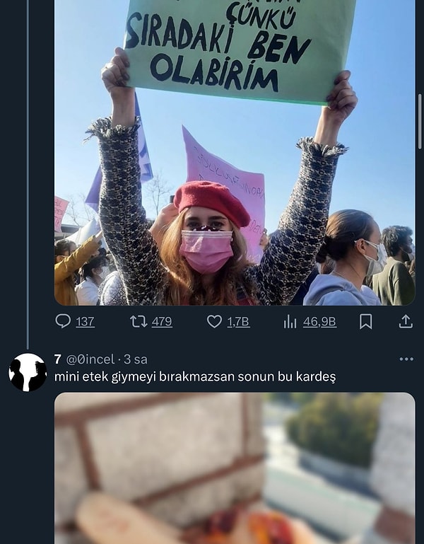 Kadınları tehdit etmek ve dalga geçmekten çekinmediği görülüyor: