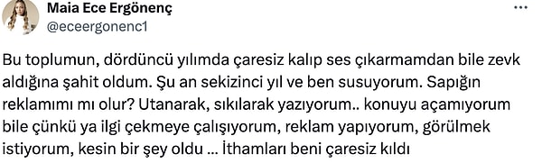 Toplumun ithamlarının kadınların sesine nasıl engel olduğunu da böylece görmüş olduk...