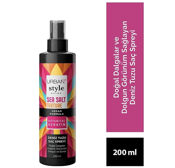 9. URBAN Care Style Guide Deniz Tuzu Etkili Doğal Dalga Sağlayan Saç Spreyi 200 ml - Vegan