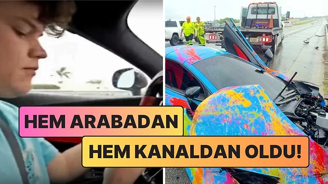 Ünlü Yayıncı Bir Mesaj Uğruna Milyonluk Spor Arabayı Pert Etti, Üstüne Bir de Ban Yedi