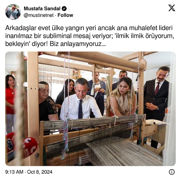 İşte Mustafa Sandal'ın paylaşımı 👇🏻