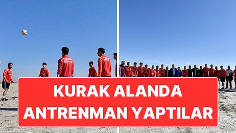 Ampute Milli Futbol Takımı Oyuncuları, Kuraklığa Dikkat Çekmek İçin Kuruyan Yüzeyde Antrenman Yaptı!