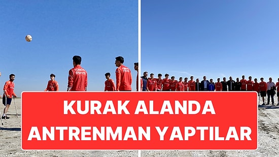 Ampute Milli Futbol Takımı Oyuncuları, Kuraklığa Dikkat Çekmek İçin Kuruyan Yüzeyde Antrenman Yaptı!