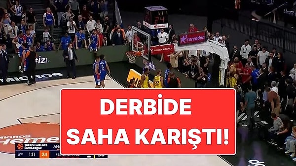 Turkish Airlines Euroleague’in ikinci haftası İstanbul derbisine sahne oldu. Anadolu Efes ile Fenerbahçe Beko'nun karşı karşıya geldiği mücadelenin üçüncü çeyreğinde sinirler gerildi.