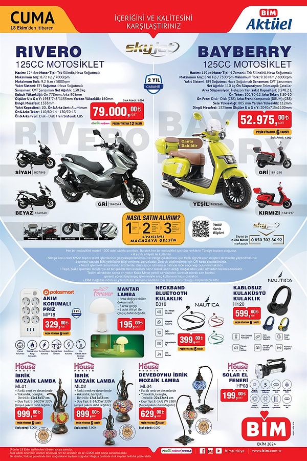 Skyjet Rivero 125 CC Motosiklet 79.000 TL