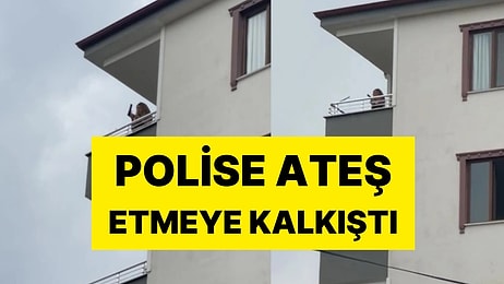 Akılalmaz Olay: Balkona Çıkan Kadın Hem Dans Etti Hem de Ateş Etti