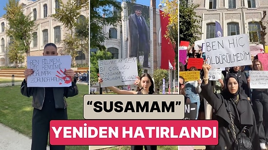 Kadın Cinayetlerini Protesto Etmek İsteyen Bir Grup Öğrenci Şanışer'in Susamam Şarkısının Sözlerini Kullandı