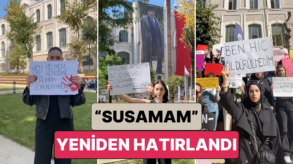 Kadın Cinayetlerini Protesto Etmek İsteyen Bir Grup Öğrenci Şanışer'in Susamam Şarkısının Sözlerini Kullandı