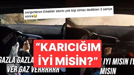 Eşinin 'Gazla' Tavsiyesine Uyan Ralli Pilotu Takla Attı: "Karıcığım İyi misin?"