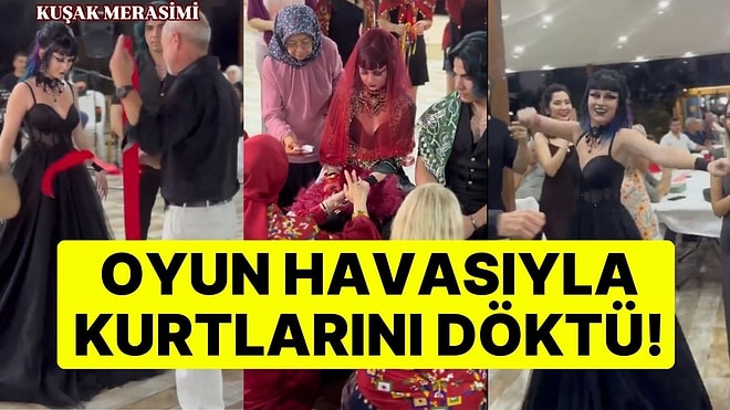 ABD'li Gotik Geline Türk Usulü Kuşak ve Kına Merasimi! Oyun Havasıyla Kurtlarını Döktü