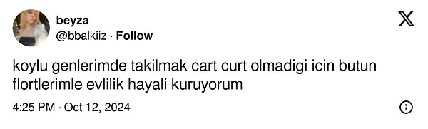 Bir kullanıcı da tüm flörtleriyle evlilik düşündüğünü bu şekilde dile getirdi. Görenler ise "Bu duygu bir yerden tanıdık" dedi.