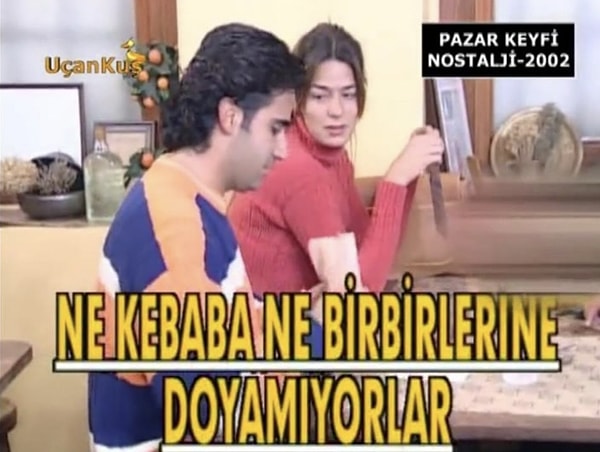 Asuman Krause ve Emrah arasındaki reklam ilişkisinden bir sahne.