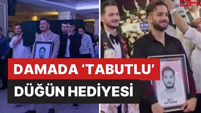 Sarıyer'de Bir Düğünde Damadın Arkadaşlarından 'Tabutlu' Düğün Hediyesi: "Acı Kaybımız"