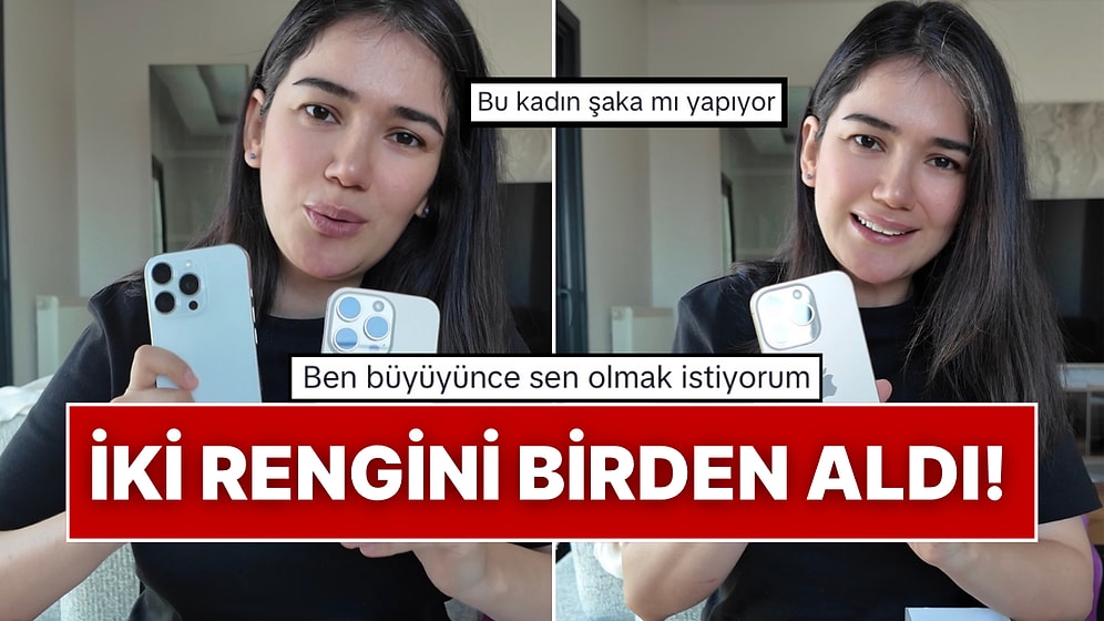 Hangi Renk iPhone 16 Pro Alacağına Karar Veremeyen Kadın Çareyi İki Rengi Birden Almakta Buldu