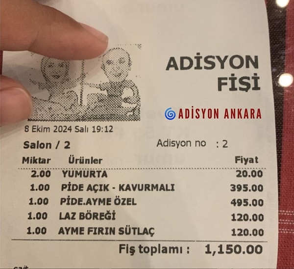 Karadeniz pidesi yiyelim diyenler Ayme'nin adisyonuna bakablir