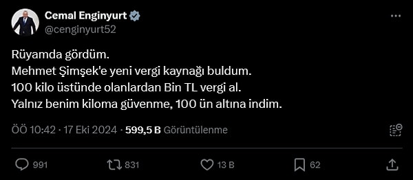 İşte o paylaşım: