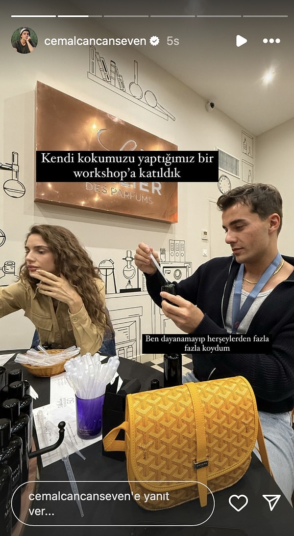 Cemal Can Canseven, workshop'a katıldı, kendi kokusunu yaptı.